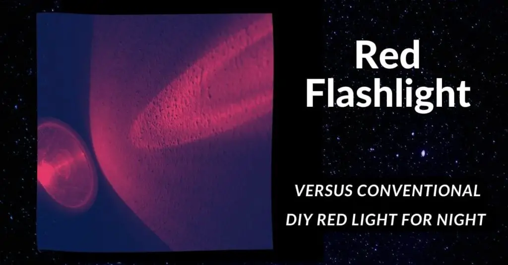 Red flashlight for stargazing