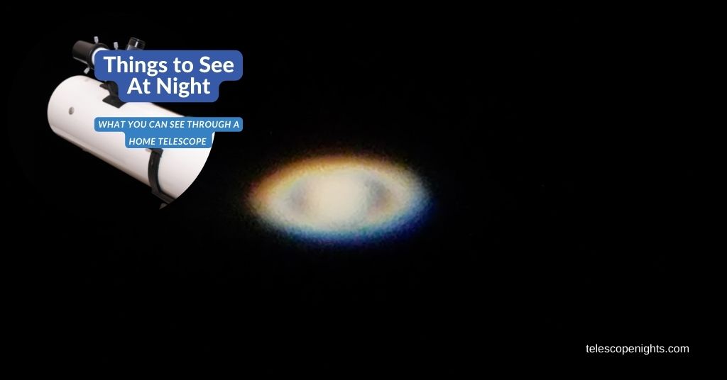 Saturn seen through a home telescope