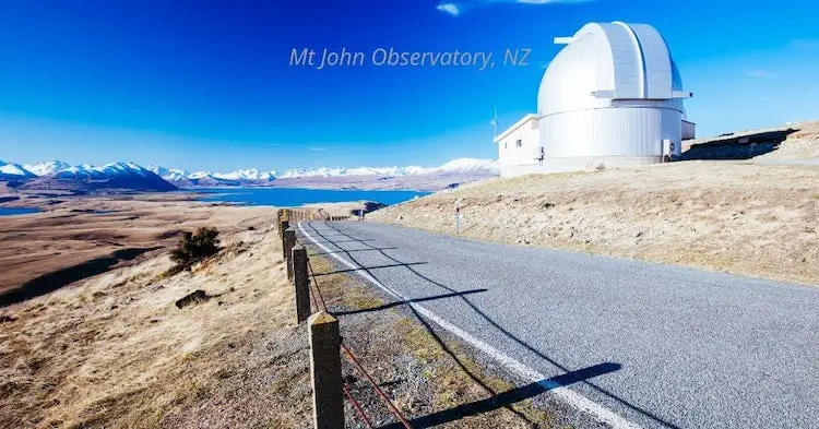 Mt John Night-time Observatory in New Zealand near Aoraki (Mt Cook) at Lake Tekapo 