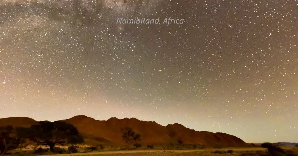 Eastern Namib desert nature has an International Dark Sky Reserve