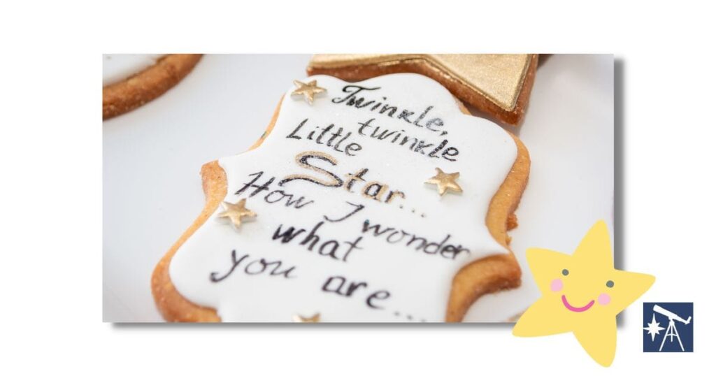 cookie with the poem twinkle twinkle little star